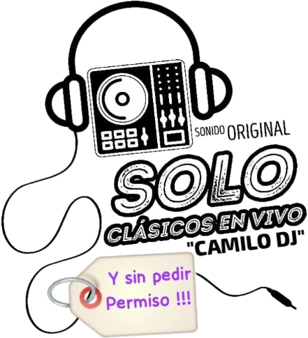 Logo Solo Clásicos en Vivo - Camilo DJ