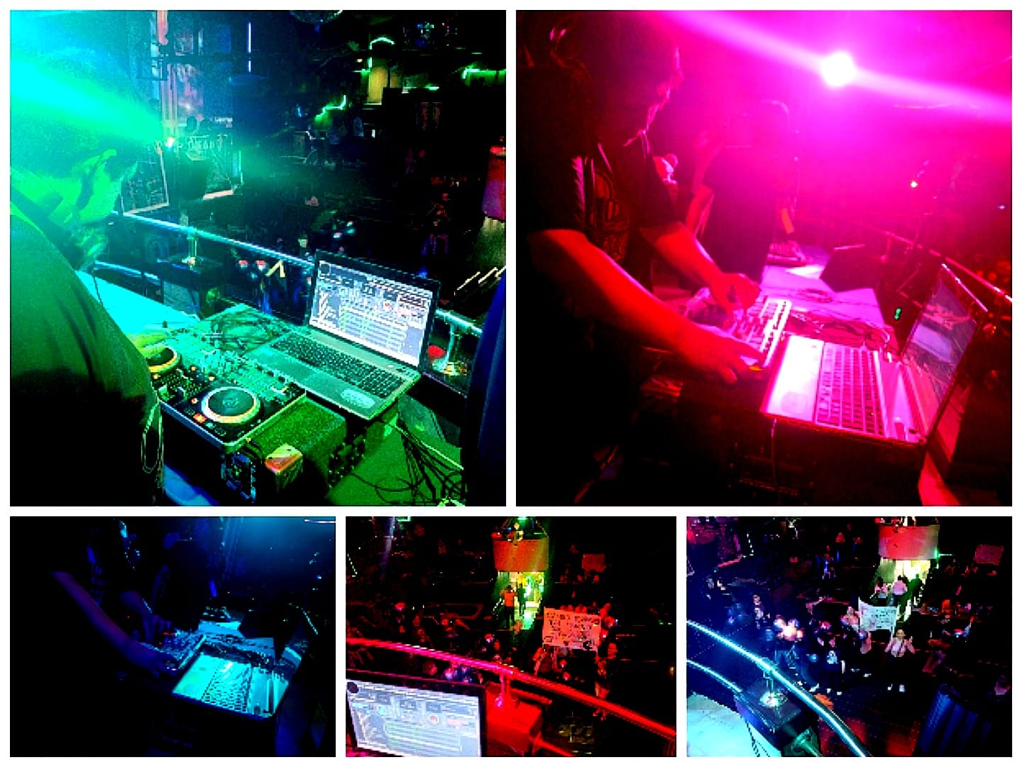 Cabina de sonido de Fiestas en VIVO iluminada durante varios eventos